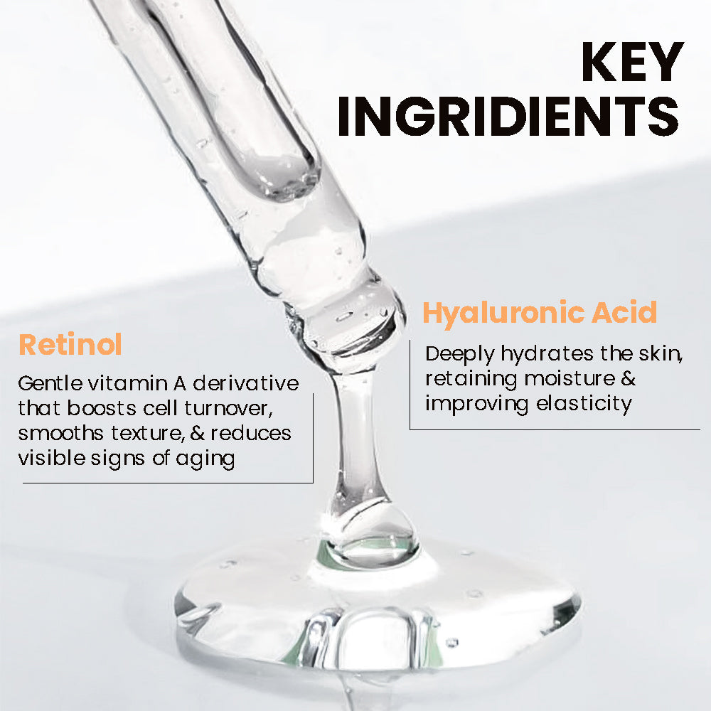 ANTI-AGING SERUM - Hyaluronic Acid 2% + Retinol 0.1%