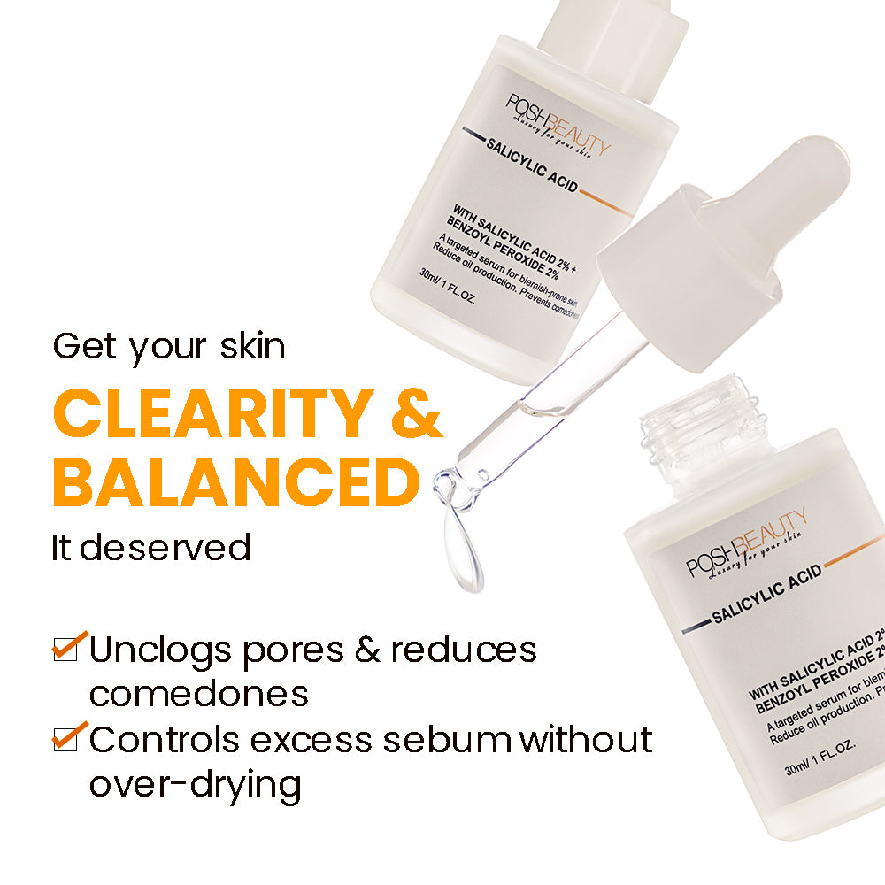 ANTI-ACNE SERUM -  Salicylic Acid 2% + Benzoyl Peroxide 5%